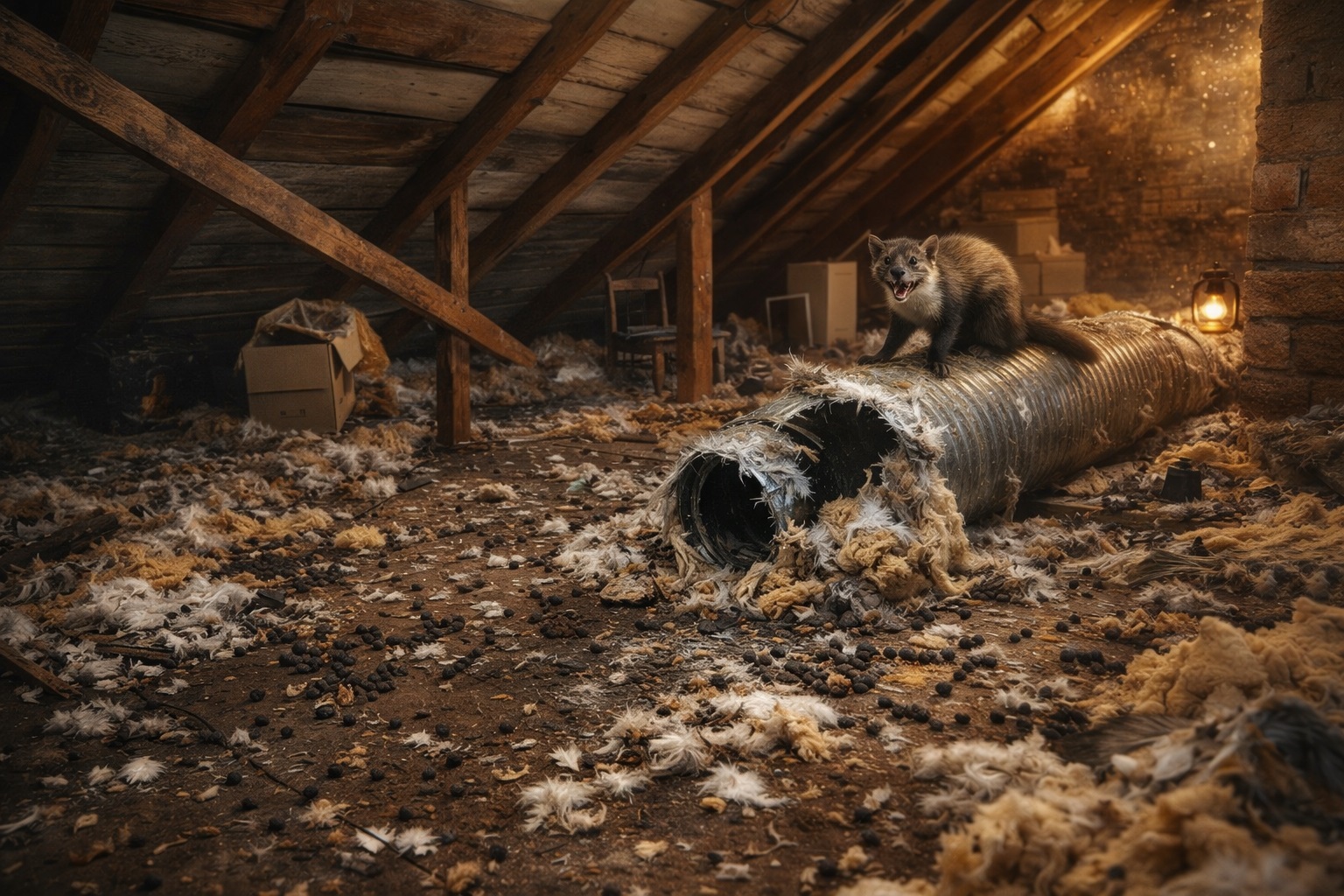 🦝 Mám kunu na půdě. Co mám dělat, než zničí izolaci a střechu?