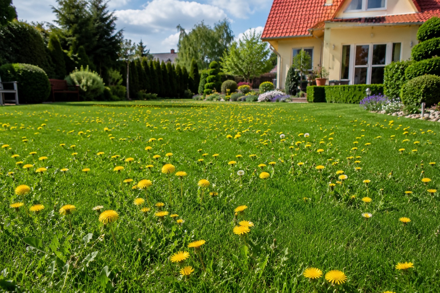 🌼 Soused má džungli a já plný trávník pampelišek. Jak se jich zbavit?