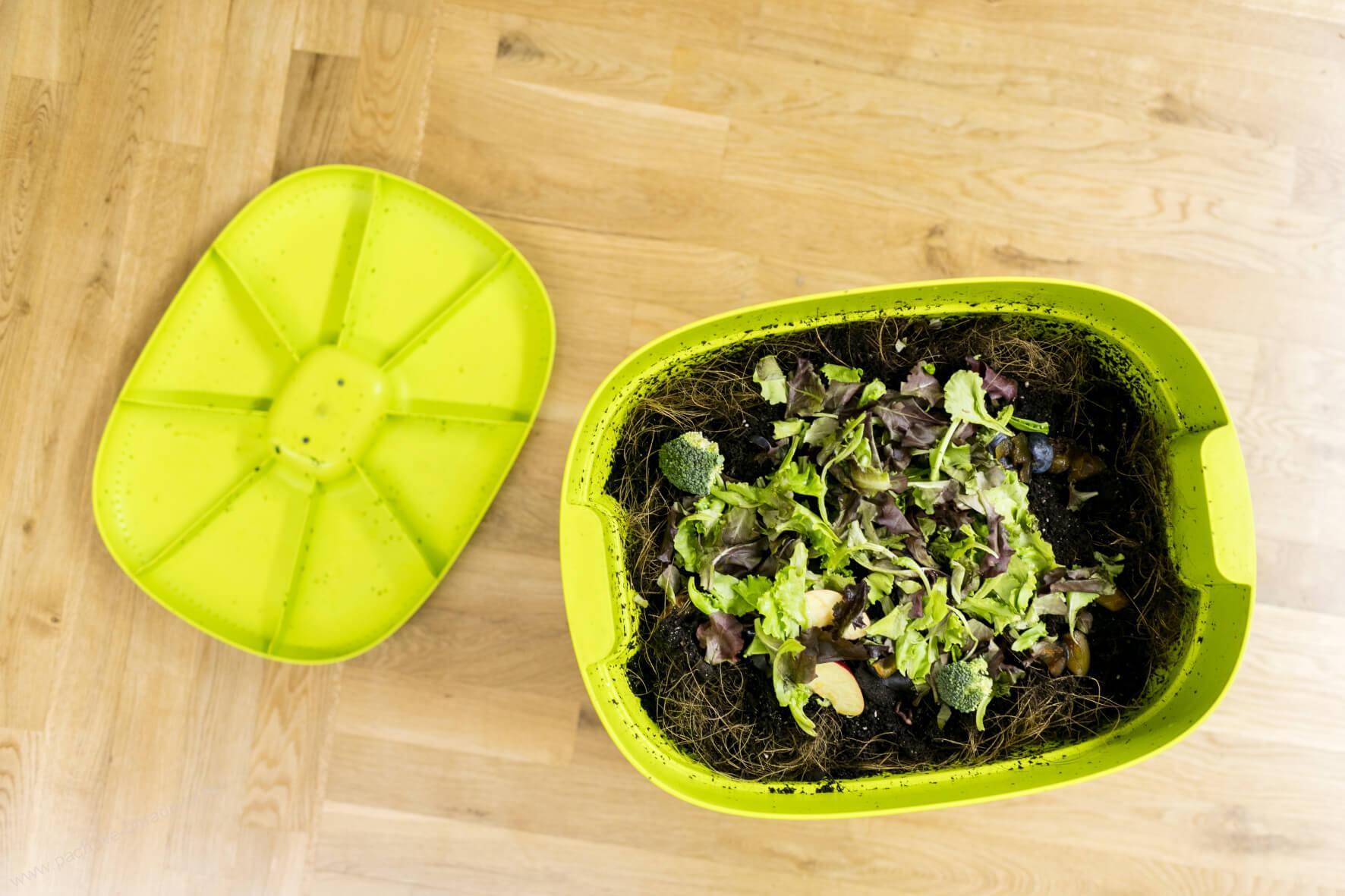 Domácí kompostér - Moderní vermikompostér - Světle zelený