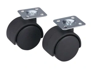 Kolečka otočná nylonová sada 2ksprůměr 40mm se základnou