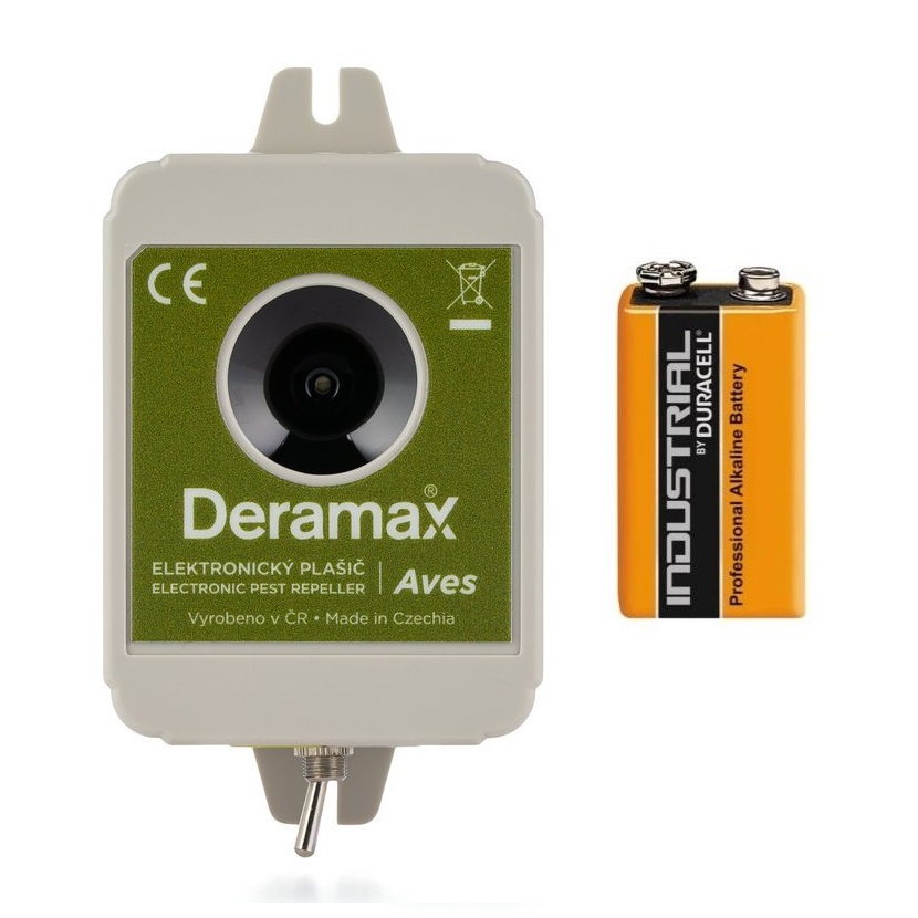 Deramax AVES – odpuzovač ptáků - dosah až 90 m²
