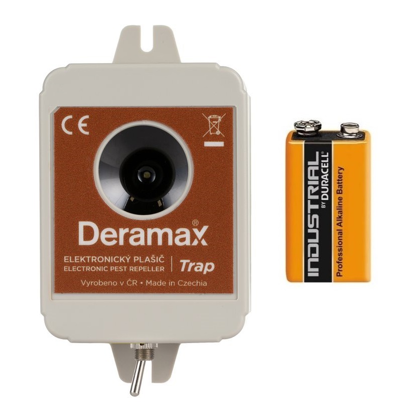 Deramax TRAP – odpuzovač koček, psů a divoké zvěře (dosah až 180 m²)
