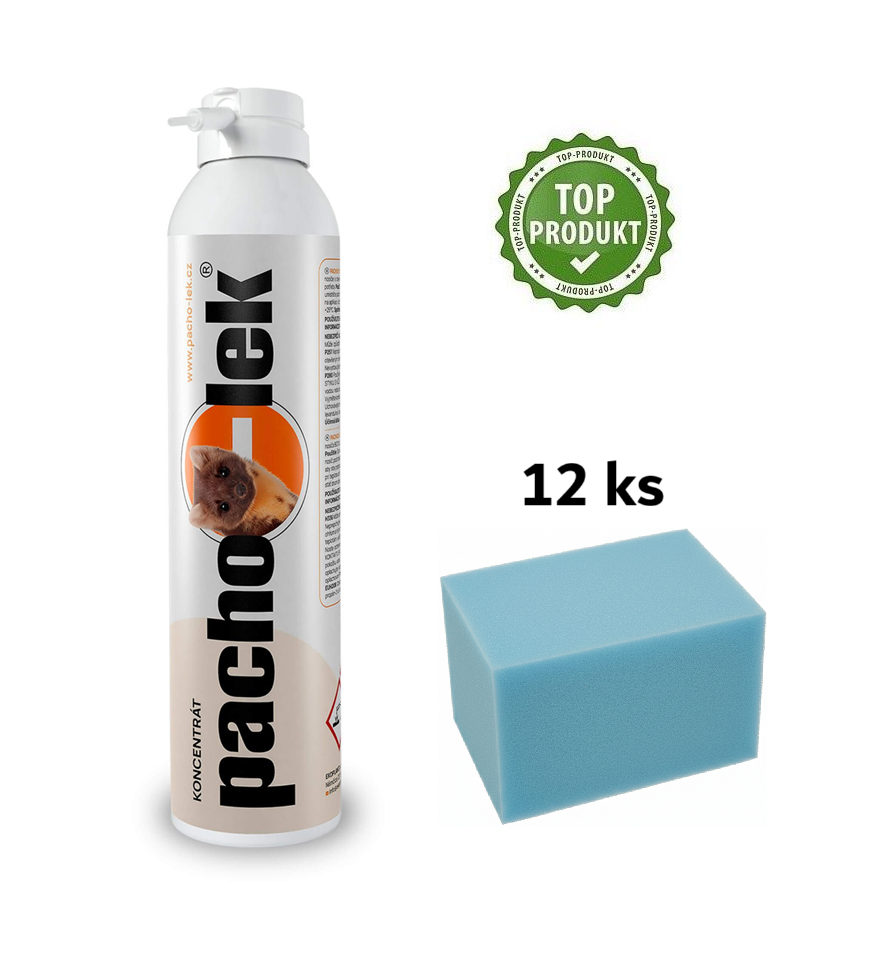 Sada pachového ohradníku na kuny Pacholek s 12 ks molitanových nosičů pachu