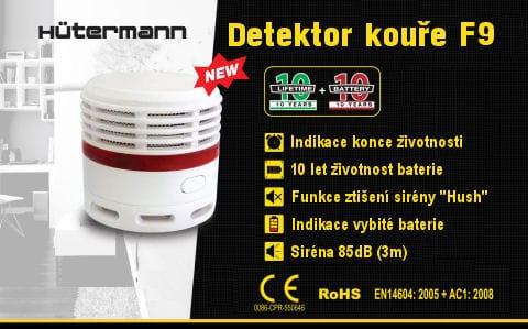 Požární hlásič - detektor kouře s akustickou signalizací 85 dB