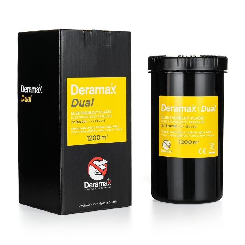 Deramax DUAL – vibrační odpuzovač krtků, hadů a hlodavců - dosah až 1 200 m²