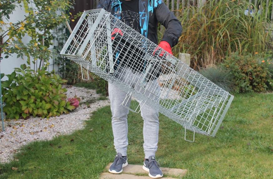 PROFESIONÁLNÍ SKLOPEC na kuny HARDY 102x26x30 cm s pružinovým uzavěrem