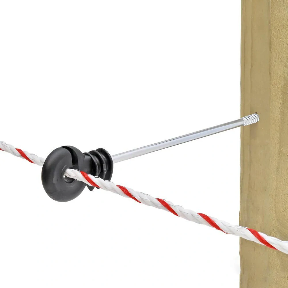 Sada elektrického ohradníku na plot proti kočkám a škůdcům, DUO zdroj, lanko 100m, izolátory 45 ks