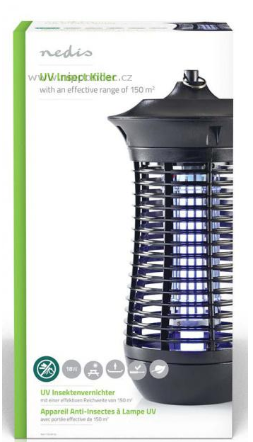 UV lampa proti hmyzu - lapač hmyzu 18W - 150 m2