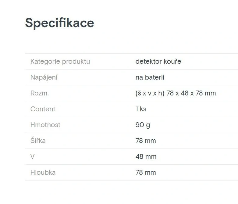 Detektor kouře X-Sense XS01 Akustický alarm, LED signalizace  