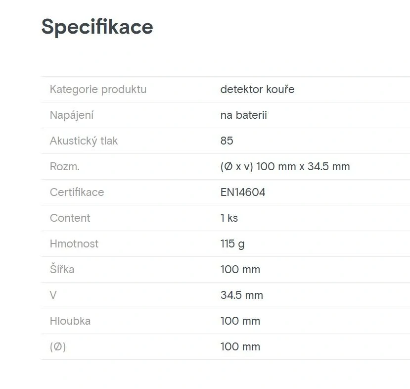 Detektor kouře - LogiLink Rauchmelder